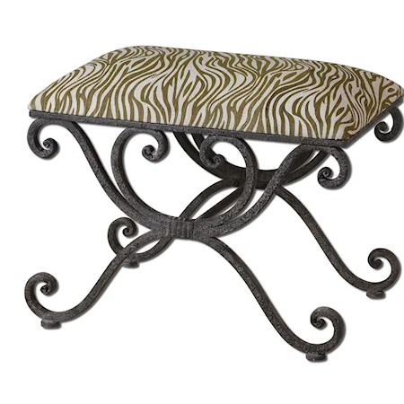 Aleara Small Wrought Iron Bench